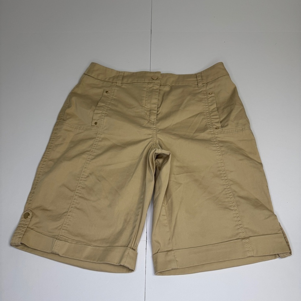 Chico’s Bermuda Shorts Size 00 (US 0/XS) Khaki Stretch Utility Casual - Picture 4 of 15